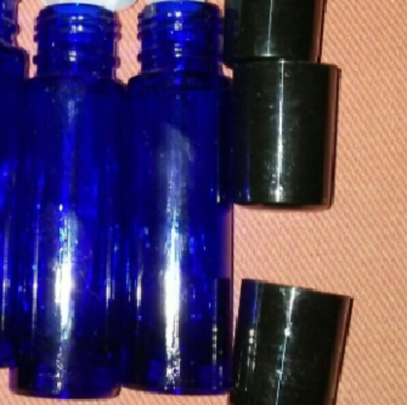 2pc Bottle Set Cobalt Blue Glass Roller Bottles Essential Oils DIY Scents - Picture 6 of 8